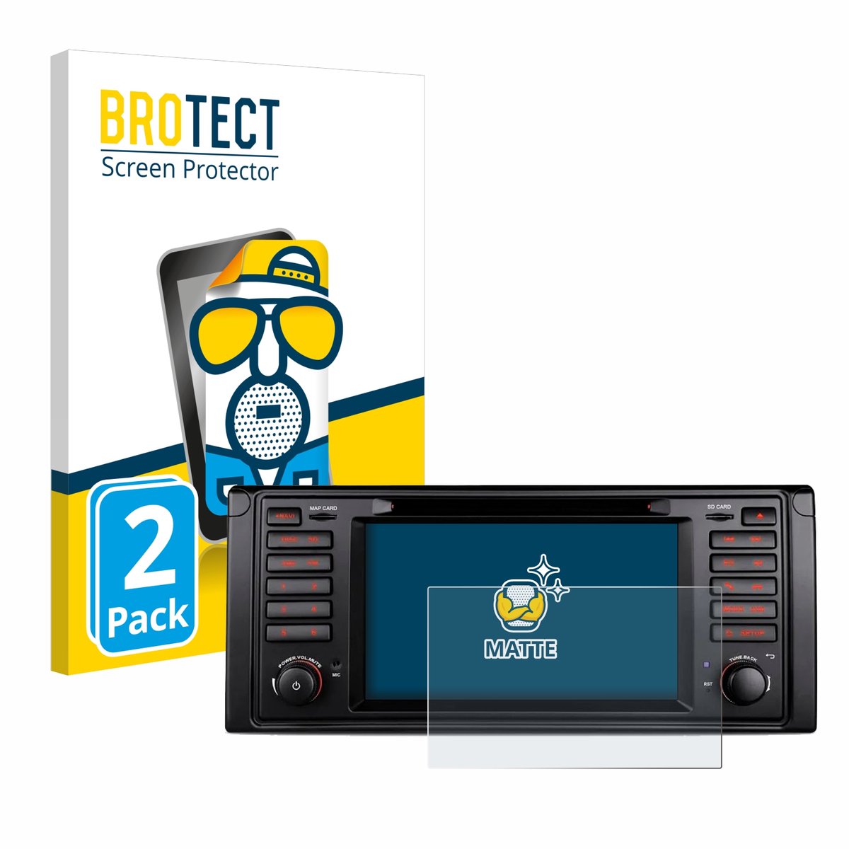 BROTECT - Screenprotector voor Xtrons IQ7039B - Folie Beschermfolie matte 2 Stuks