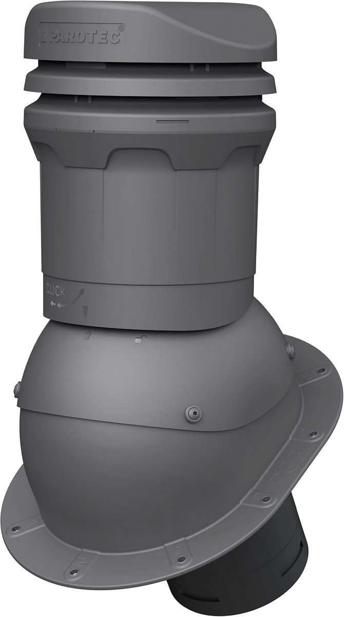 Ventilatiepijp 125mm voor plat dak, bitumen en dakpannen