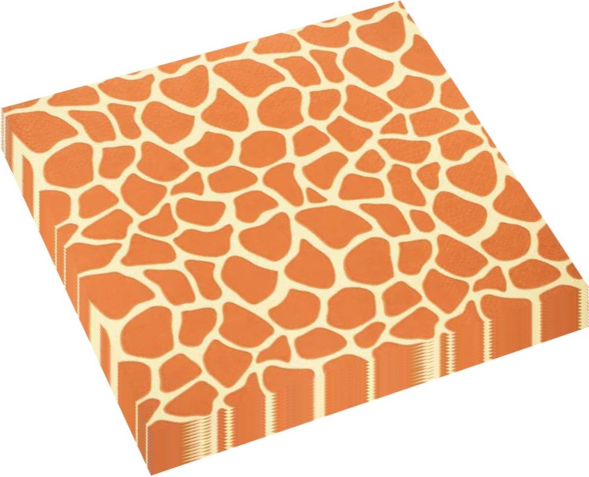20 Stuks Giraf Print Servetten voor Kinderfeestje en Babyshower