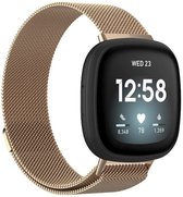 Milanees magnetisch bandje - Geschikt voor Fitbit Sense/ Versa 3/ Versa 4/ Sense 2 - Rosé goud