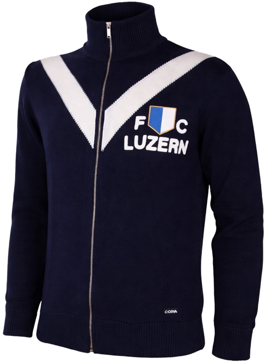COPA - FC Luzern 1959/60 Retro Voetbalvest - Heren - Navy - XXL
