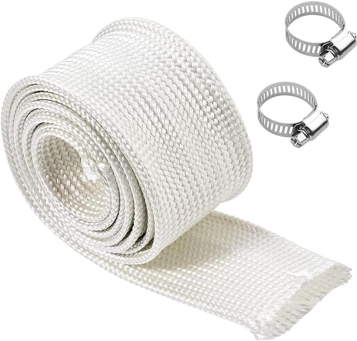 MK Stoer - Hoge temperatuur vezelmouw - Isolatiemouw - Airconditioner - Condensaatslang - Uitlaatslang - Warmtebestendig - Rood - Geschikt voor verschillende modellen - 25mm - Slangklemmen - Verbeterde kwaliteit.