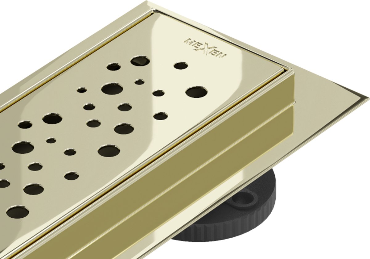 Mexen Flat 360° M12 draaibare lineaire afvoer 80 cm, goud - 1521080-40