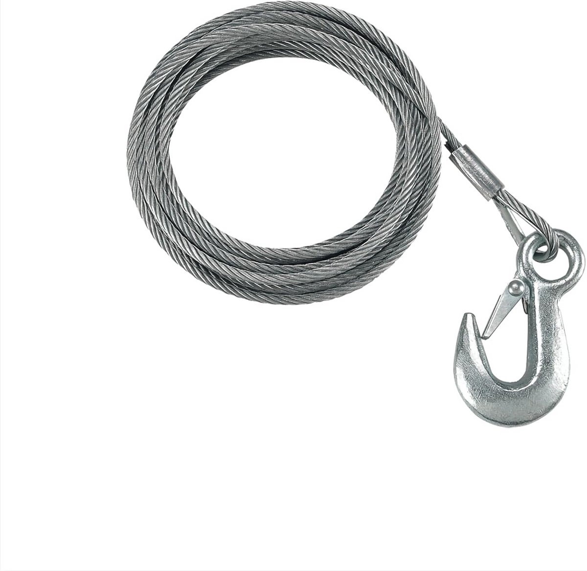 Gegalvaniseerde Lierkabel 3/16" x 25 voet met Haak