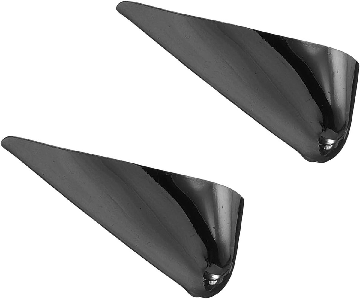 Allecto- Schoenbeschermers - Hakken - Duurzaam - Zwart - Afdekking - Punt - Reparatie - Geschikt voor Vrouwen - 2 stuks metalen schoenbeschermers voor hoge hakken, duurzame afdekking voor schoenpunten, reparatie (zwart, 30 mm).