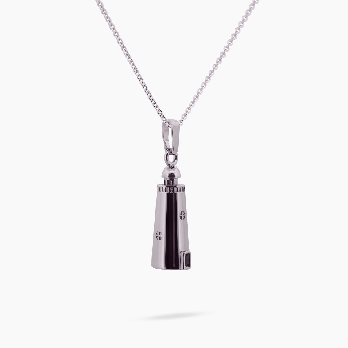 Pinchme Charms - Grote Vuurtoren bedel – Voor wie koers houdt, ook in de storm - Echt zilver - Handgemaakt in Nederland - Luxe cadeauverpakking - Ketting Sieraden