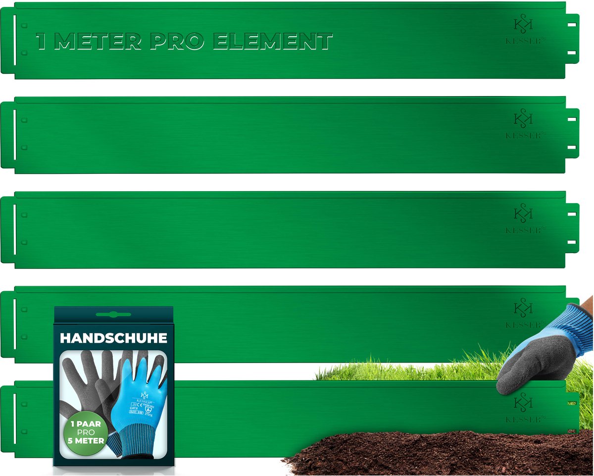 KESSER® Borderrand 5 tot 50 meter Tuinrand Stalen Gazonrand Perkrand