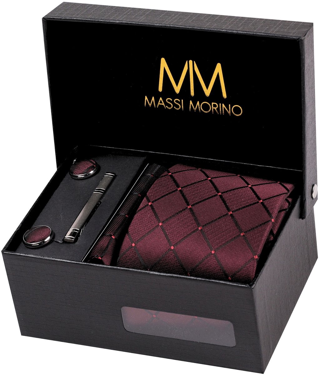 massi morino stropdas-set met een zakdoek
