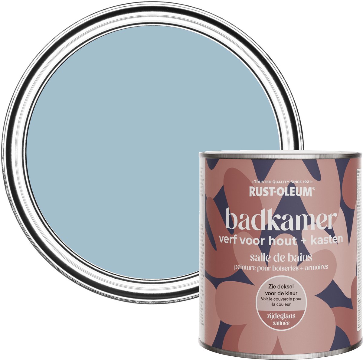 Rust-Oleum Badkamerverf voor hout en kasten, Zijdeglans - Schemerblauw 750ml