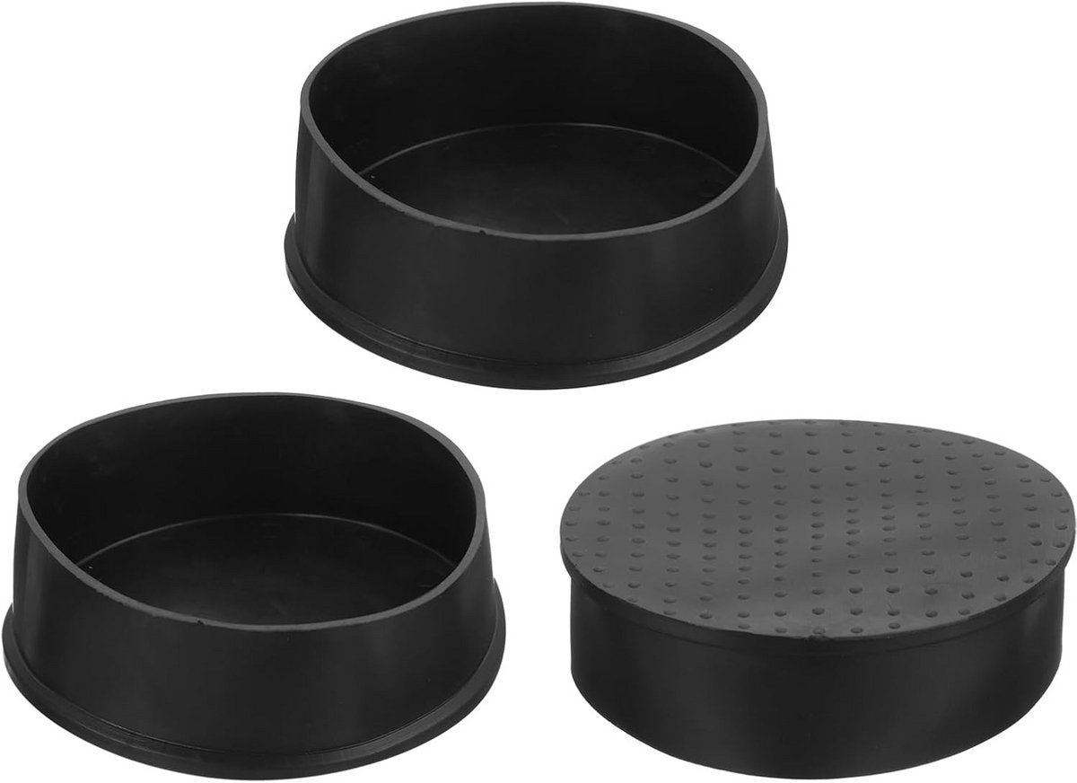 3 stuks pvc stoelpootbeschermer 89 mm antislip ronde afdekkingen vloerbescherming