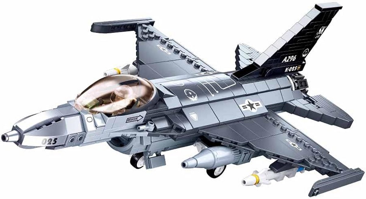 Modelbouwstenen F-16C Falcon Straaljager 521 Delen Vliegtuig