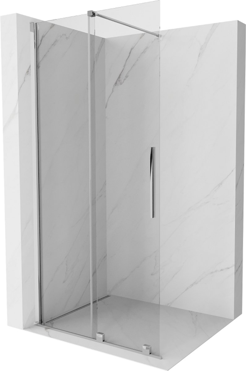 Mexen Velar schuifbare douchewand Walk-in 110 x 200 , transparant 8 mm, chroom - 871-110-000-03-01