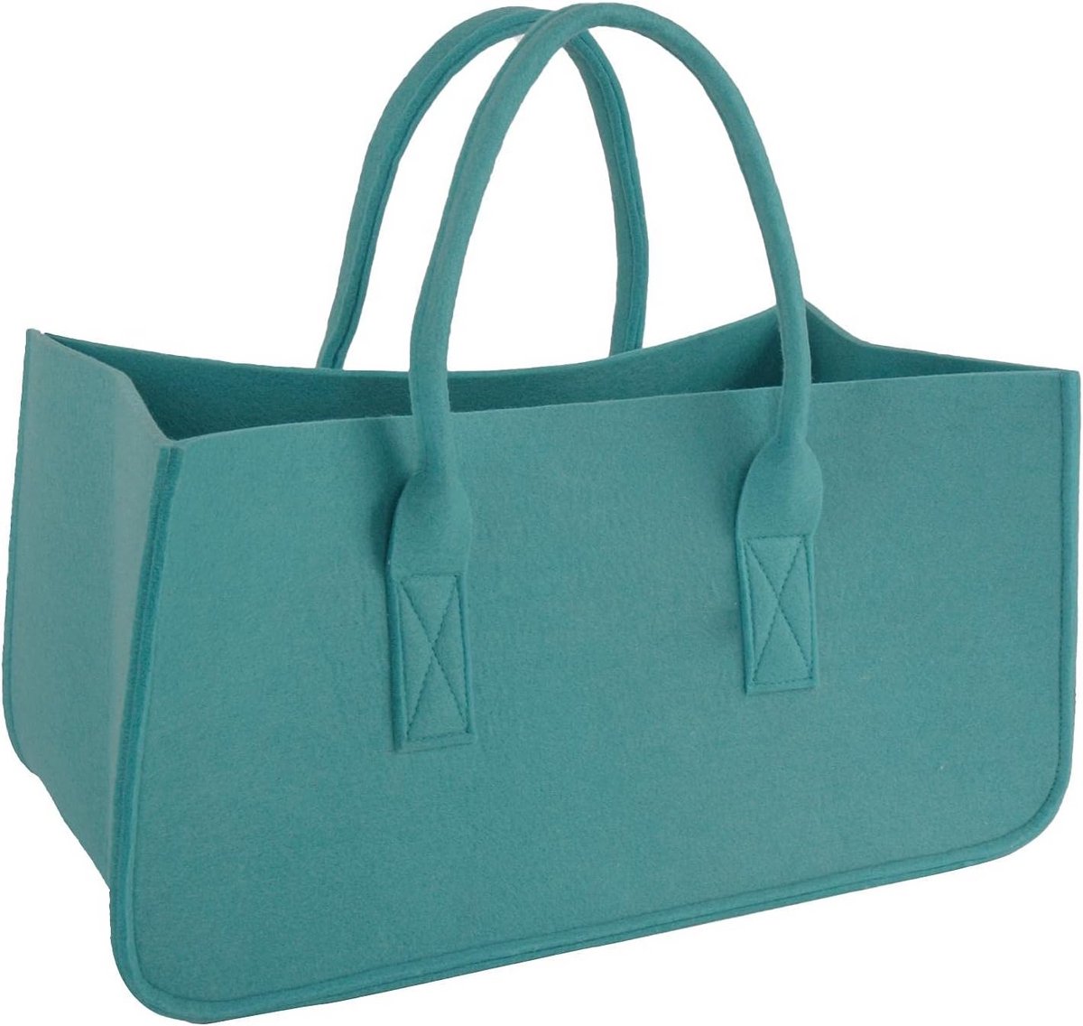 Stevige Vilten Mand voor Haardhout, Kranten of Boodschappen - Turquoise