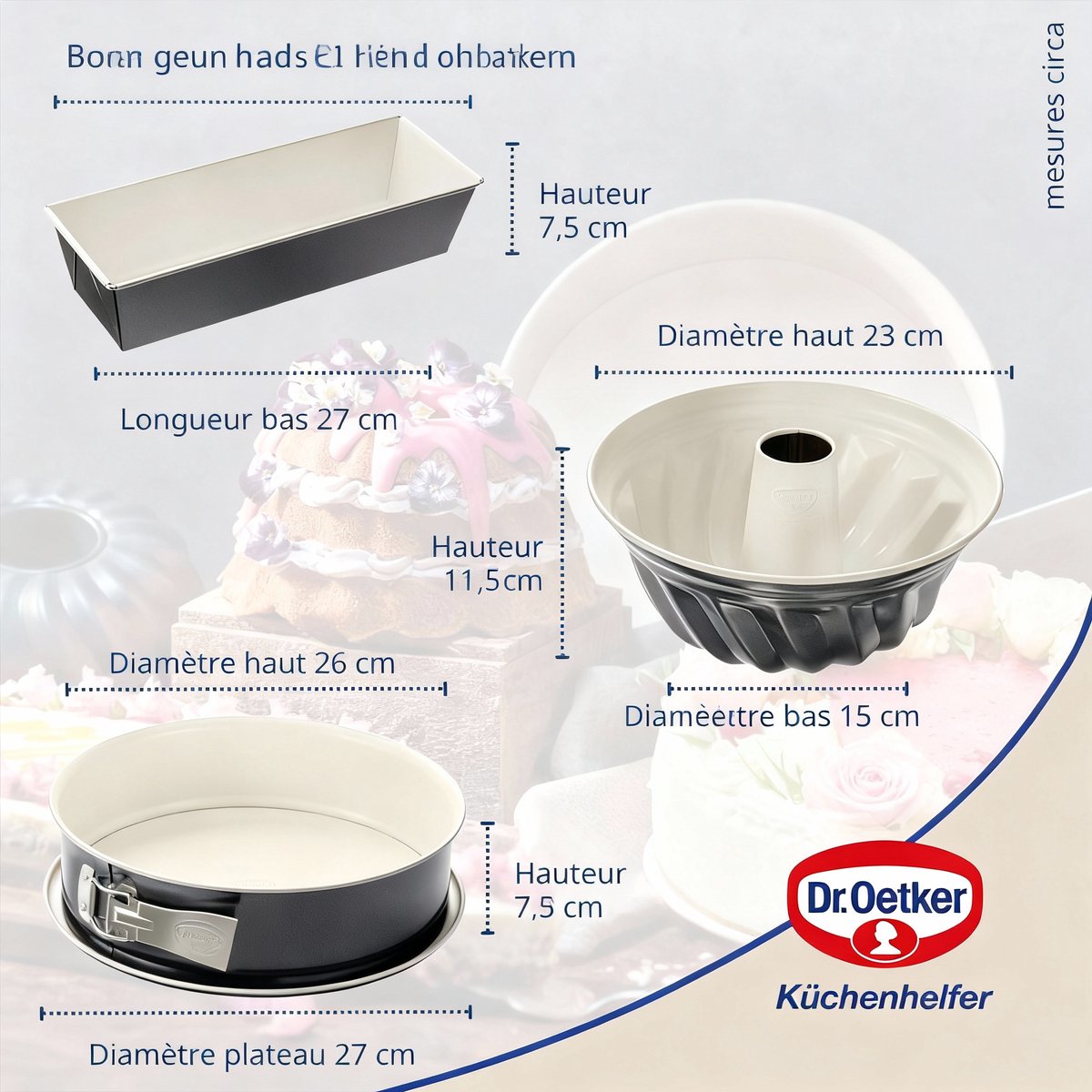 Dr. Oetker Bakvormen Set - Springvorm - Tulbandvorm - Cakevorm - 3-Delig – foto 2