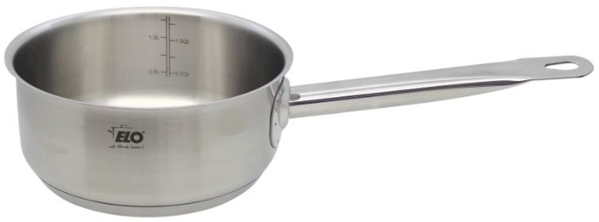 Roestvrijstalen steelpan 16 cm van 1 liter Elo Profi Cuisine