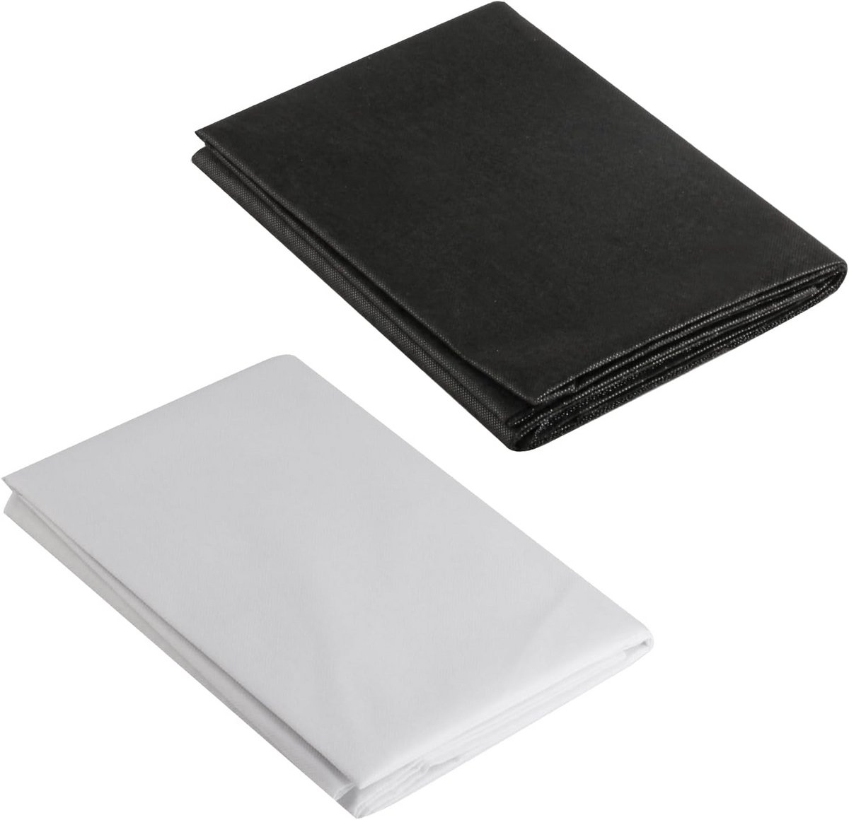 Set van 4 Vlieseline (100x200cm) - Strijkbare Versteviging Zwart en Wit voor Handwerken en Kleding Herstellen