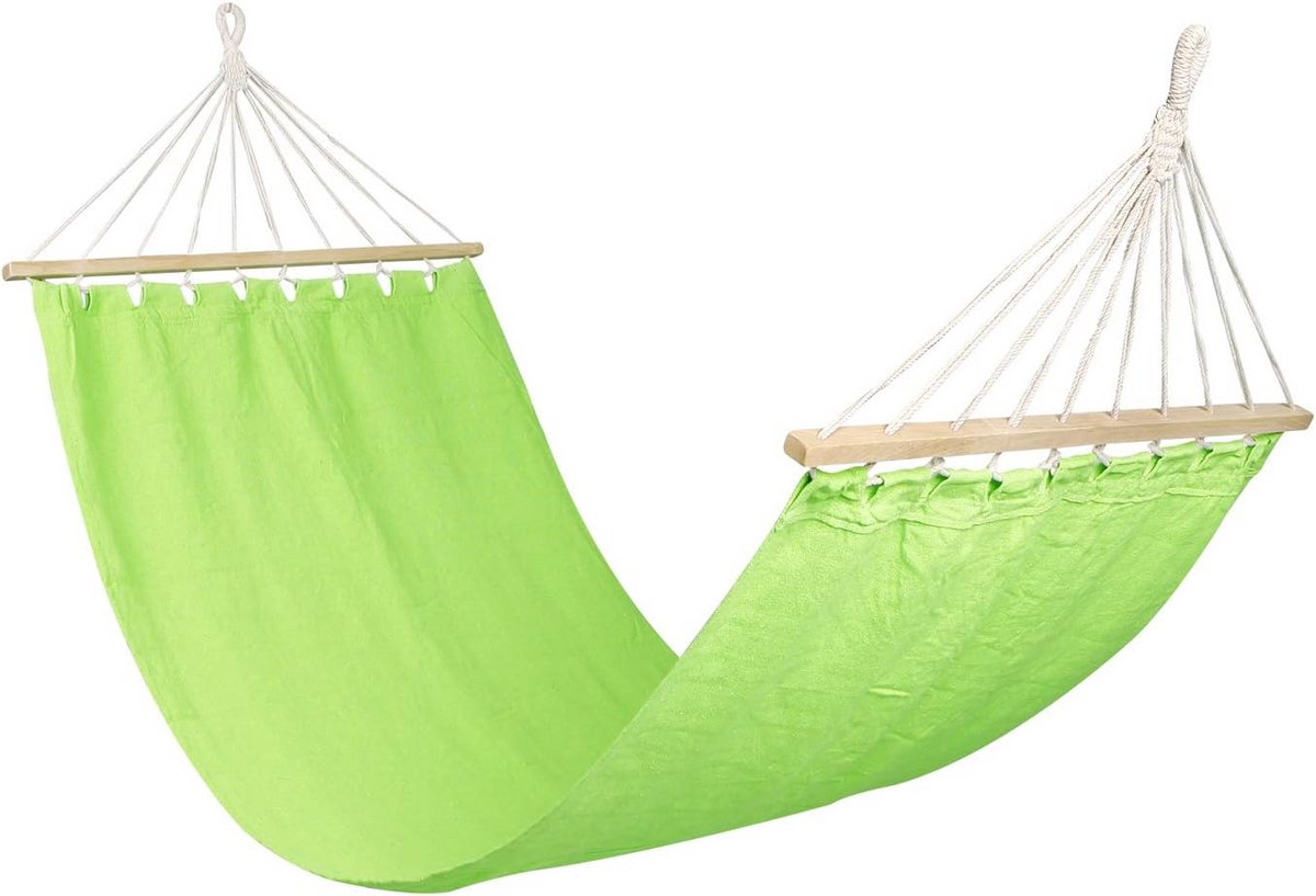 Hangmat stoel poly/cotton 200x80 cm limoengroen