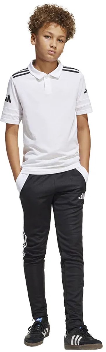 Adidas Squadra 25 Cotton Korte Mouw Poloshirt 11-12 Years Kinderen Zwart