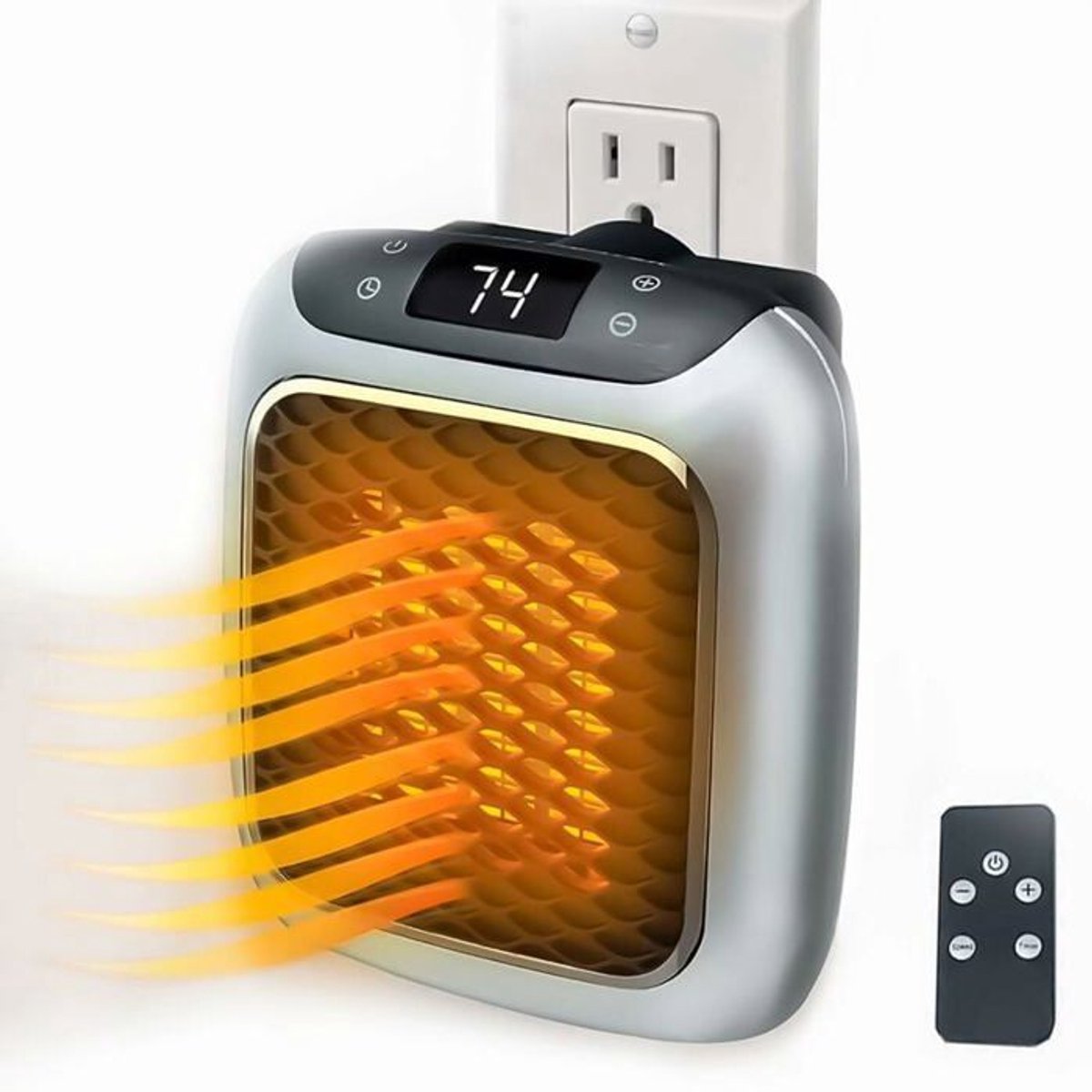 Elektrische ventilatorkachel - 800 watt - Keramisch - Slim - Programmeerbaar