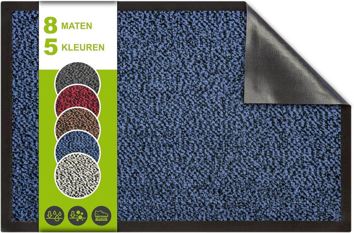 Duurzame, Antislip Binnendeurmat - Vuil- en Waterabsorberend - Gemakkelijk Schoon te Maken