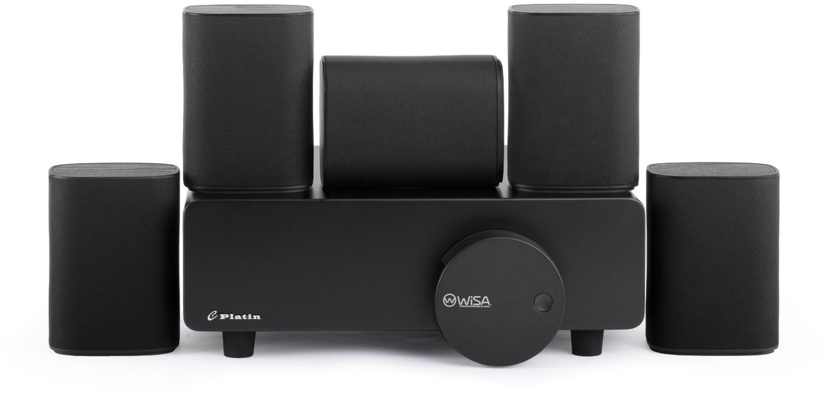 Clruro 5.1 Surround Sound Systeem – Draadloos – WiSA Certified – 24-bit 48 kHz – Scandinavisch Design – Zwart