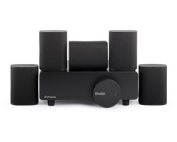 Clruro 5.1 Surround Sound Systeem – Draadloos – WiSA Certified – 24-bit 48 kHz – Scandinavisch Design – Zwart