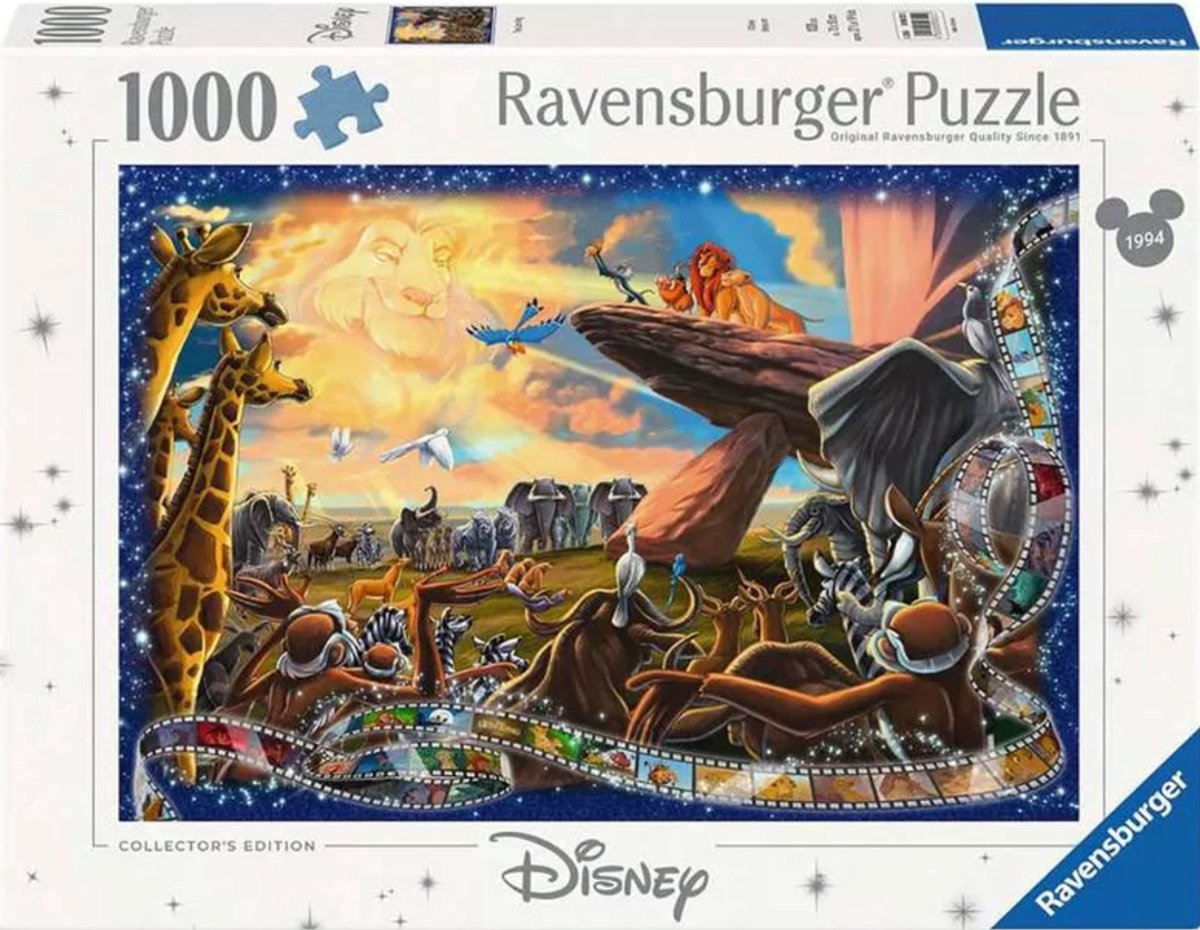 Bol.com Ravensburger puzzel Disney The Lion King - Legpuzzel - 1000 stukjes aanbieding