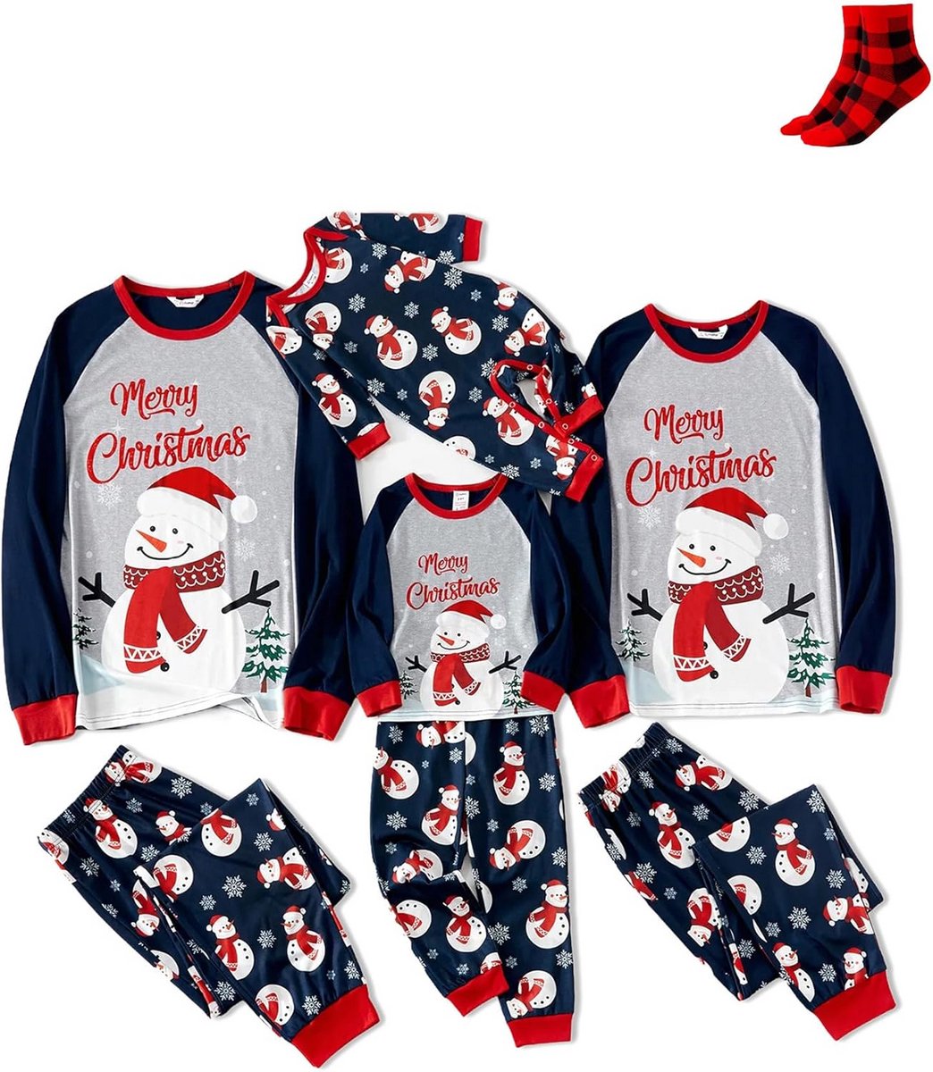 Geconcerteerde Kerst pyjama set voor het hele gezin