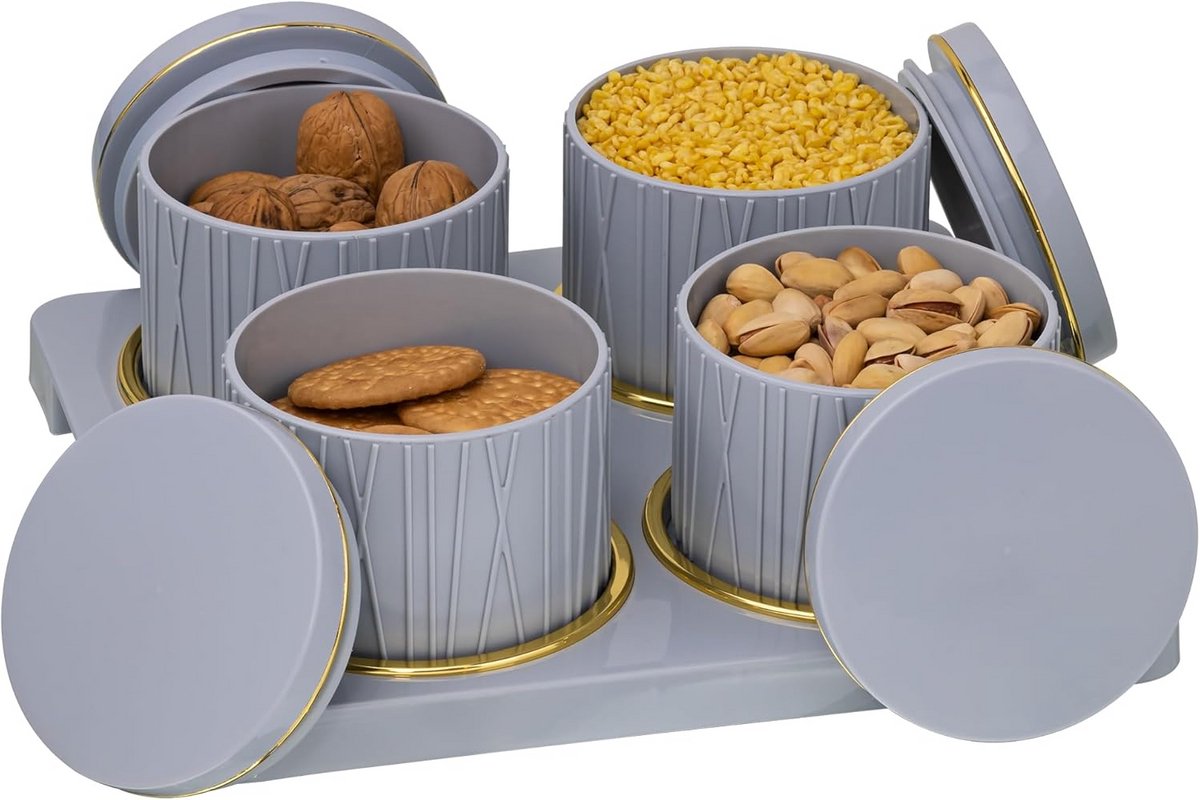 Luchtdichte Opbergbakjes voor Gedroogd Fruit en Snacks Set van 4