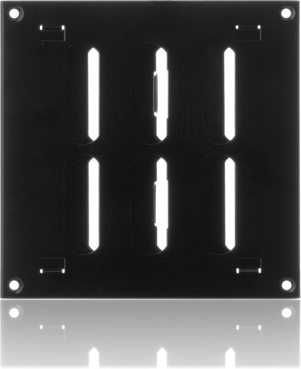 Verstelbaar Ventilatierooster 150x150mm Zwart Staal voor Optimale Luchtstroom