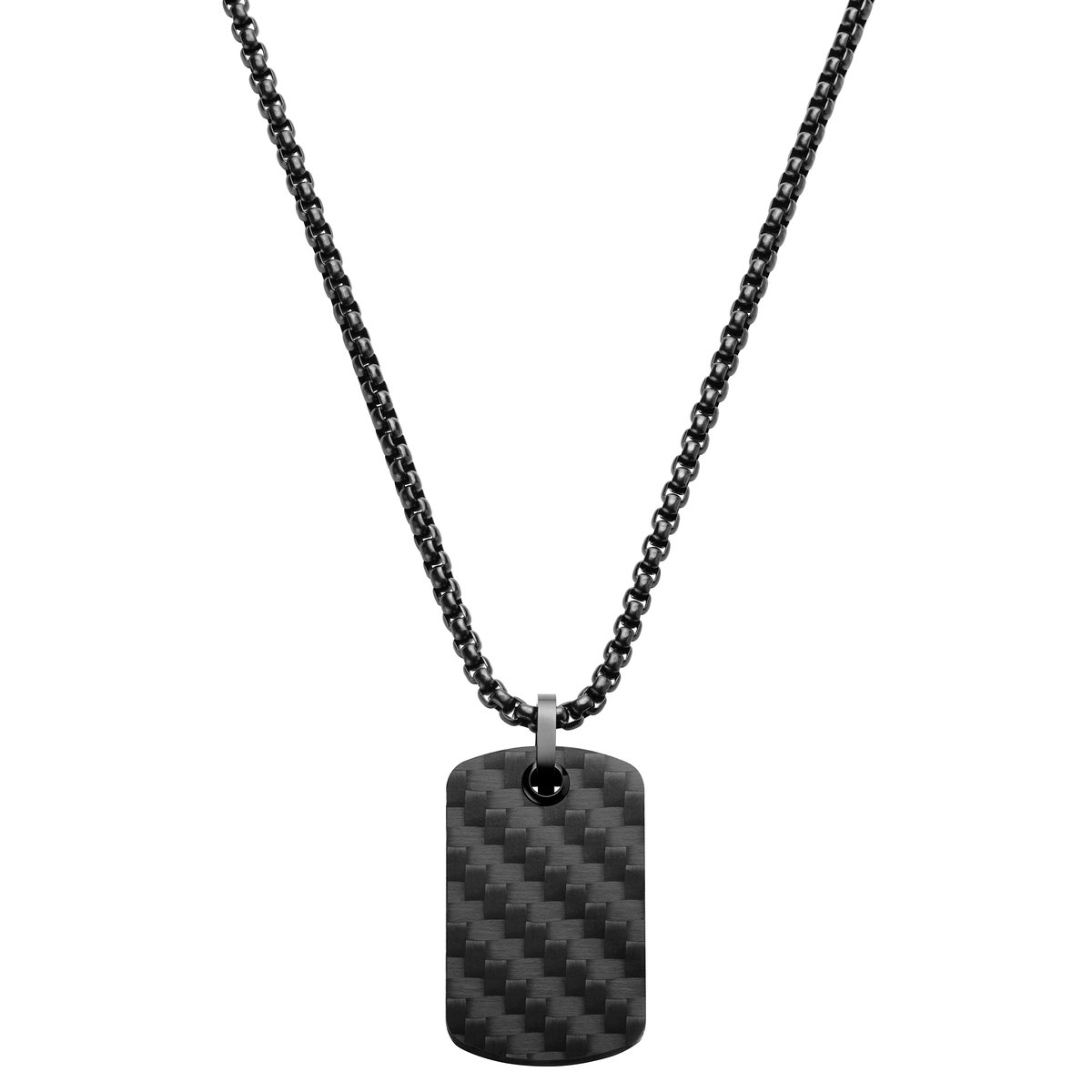 Panther | Zwarte Dogtag-ketting van Koolstofvezel