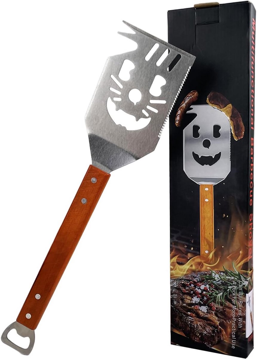 XXL Grillspatel en Accessoireset van RVS voor Barbecue en Camping