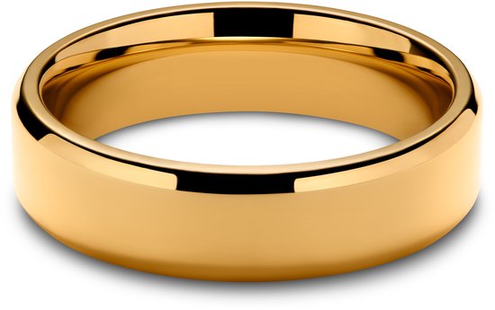 Gouden titanium ring met afgeschuinde randen.