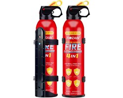 Draagbare Brandblusser met Houder - Geschikt voor Huis, Auto, Boot en Keuken - Type A/B/C/K