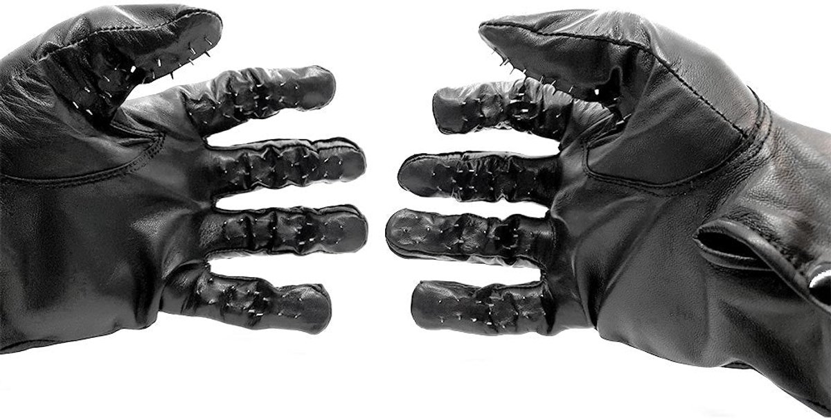 Black Label - Vampier Handschoenen met spikes