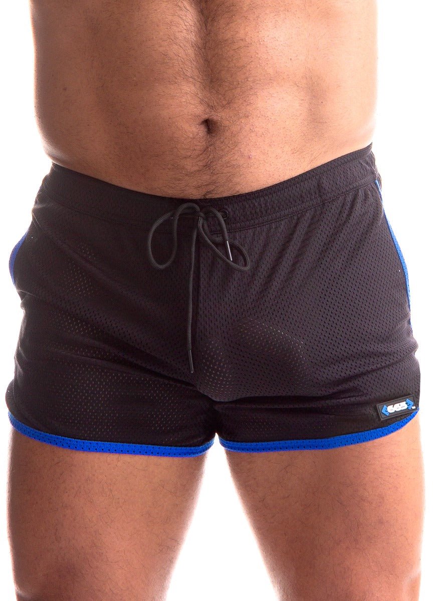 665 - Rally Shorts - Maat XL - Zwart/Blauw