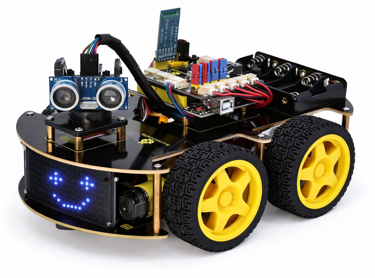 Nince Arduino Starter Kit – Arduino Uno Robot 4WD Auto – Complete Arduino Kit