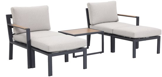 Garden Impressions Cinto balkon loungeset 5-delig - donker grijs