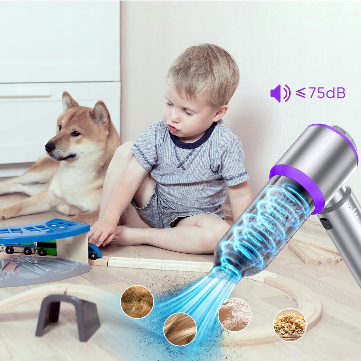 Kruimeldief Snoerloos Handstofzuiger 15.000 Pa Zuigkracht - afbeelding 2