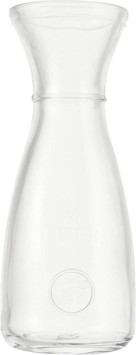 Glazen Karaf 250 ml Transparant Hittebestendig 18 cm Hoog