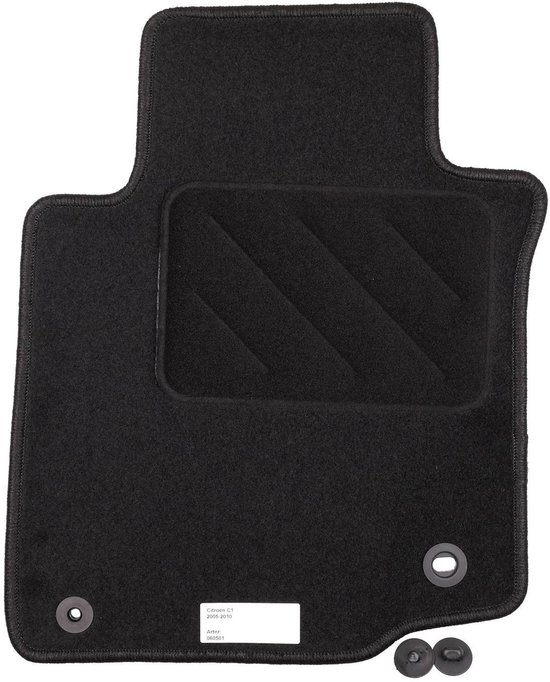 Ecolux fluwelen automatten voor Citroen C1 I (2005-2014) voorzijde - 2