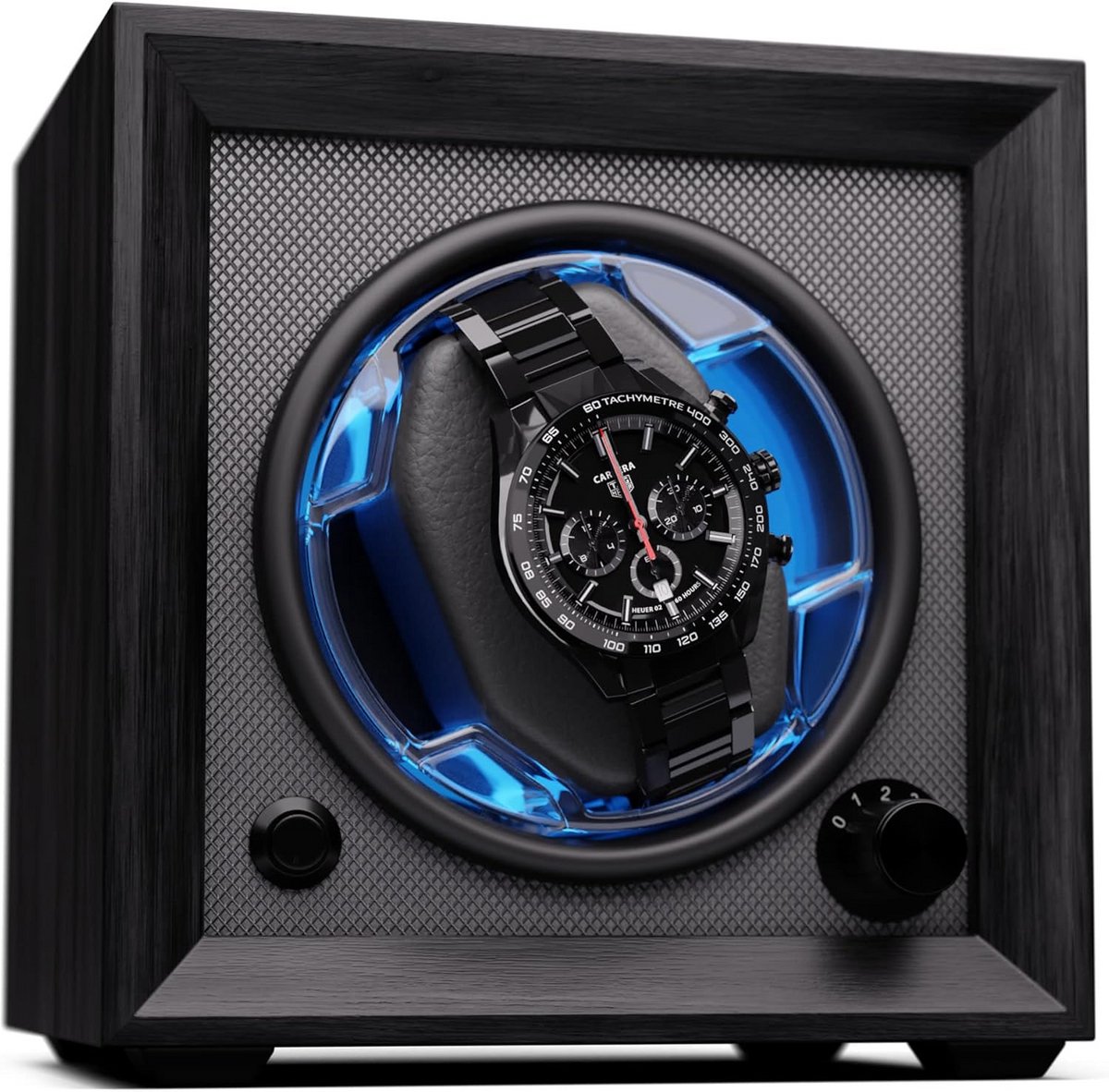 Automatische Uhrenbeweger voor 4 Horloges met LED Verlichting en Stille Motor