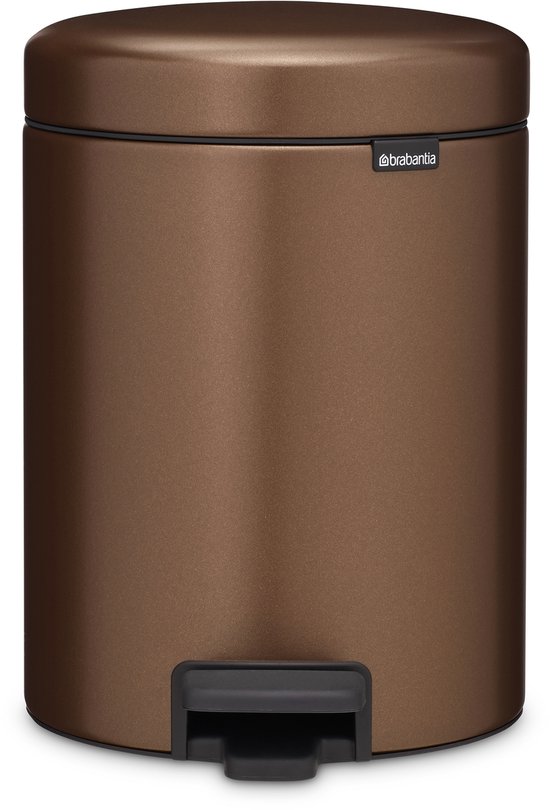 Brabantia NewIcon Prullenbak - 5 liter - Badkamer - Warm Bronze
