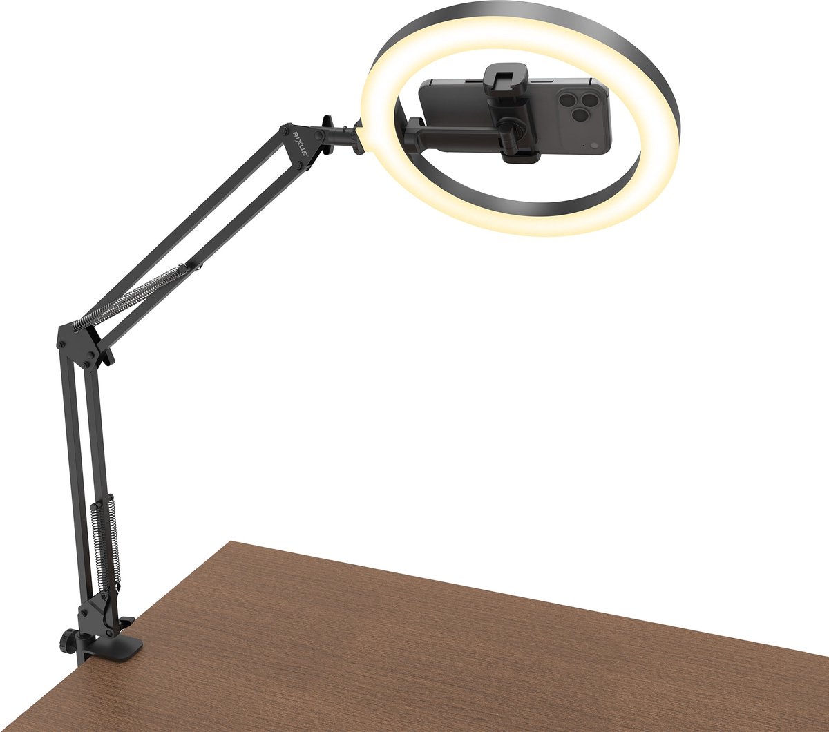 Rixus RXLG30 Ring Light With Desk Mount 10 inch