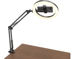 Rixus RXLG30 Ring Light With Desk Mount 10 inch