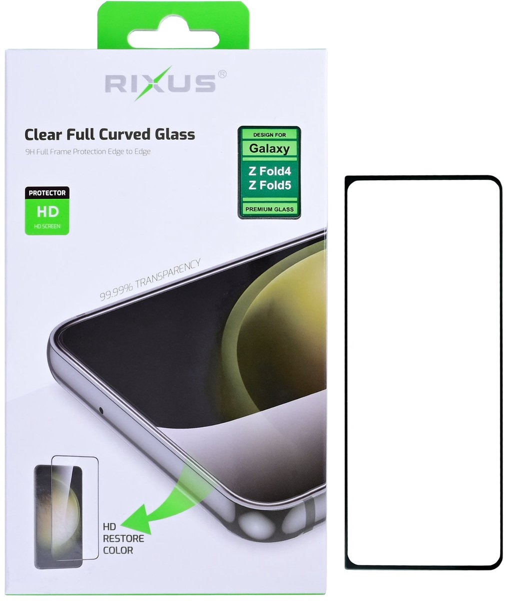 Rixus Clear HD Tempered Glass For Samsung Galaxy Z Fold4, Z Fold5