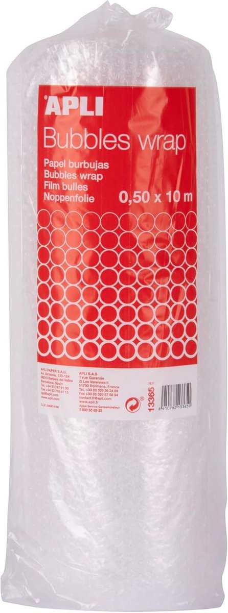 Noppenfolie rol 0,50 x 10 meter voor verzending en opslag