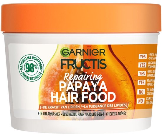 Garnier Fructis Hair Food Papaya 3in1 haarmasker voor beschadigd haar