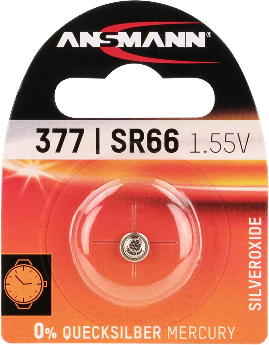 Zilveroxide Knoopcel Batterij SR66 / 377 - 1.55V voor Horloges