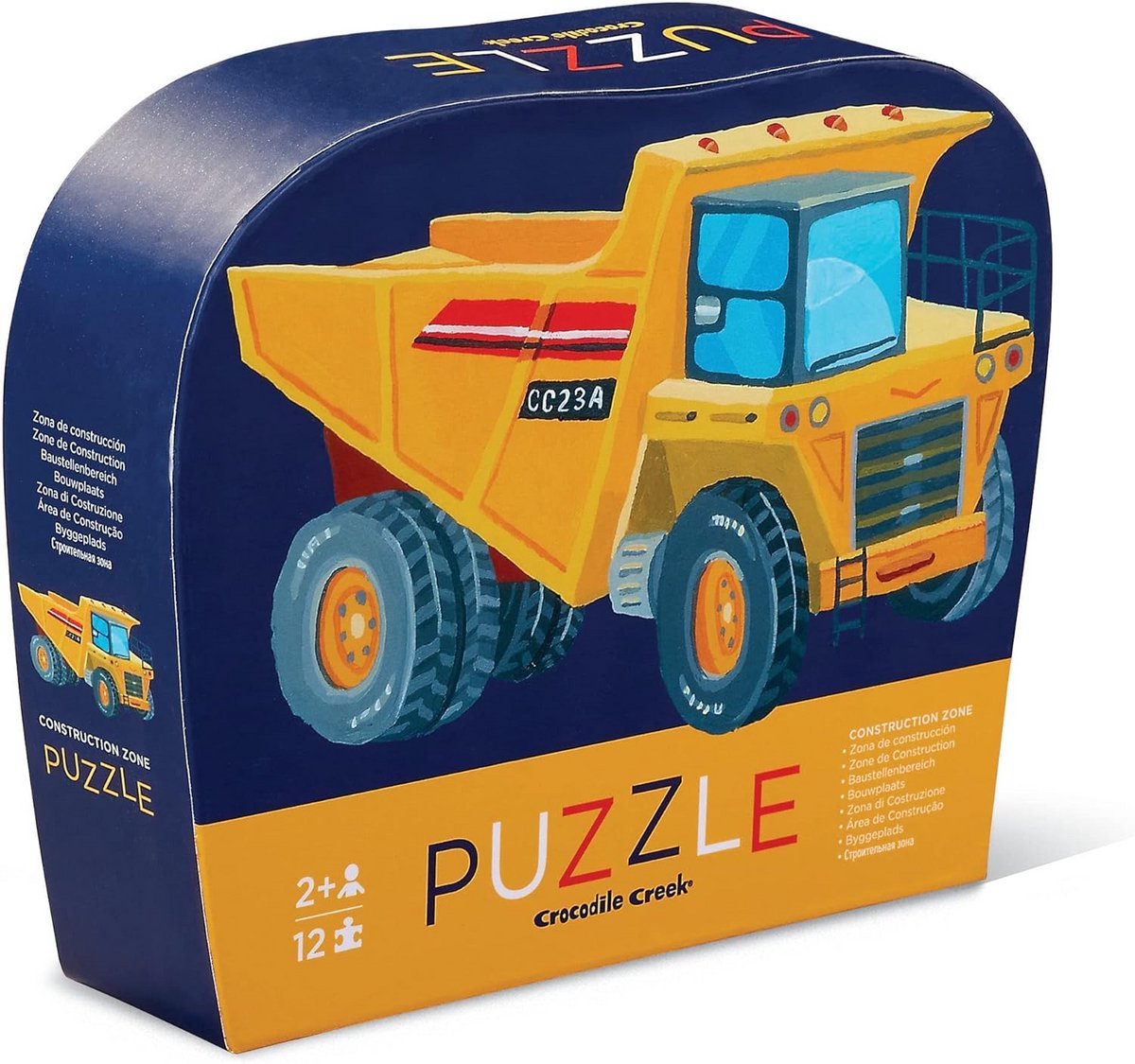 Mini Puzzel Bouwplaats Voertuigen 12 Stukjes